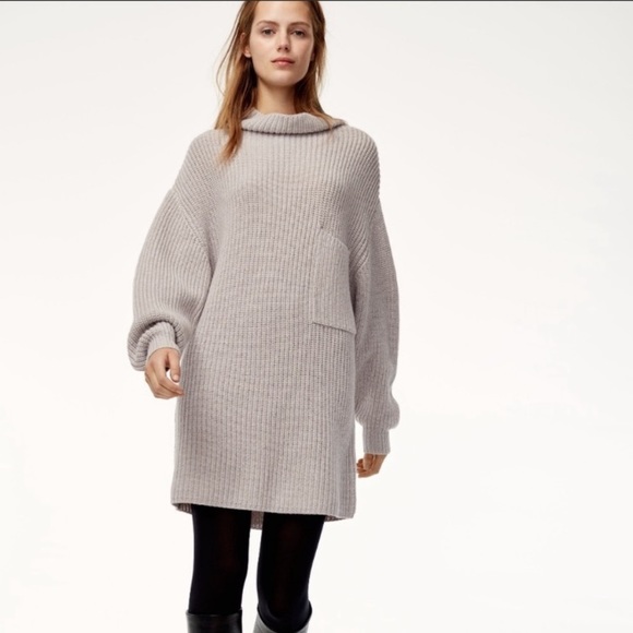 Aritzia Wilfred Jasmeen Sweater Dress, Green - Picture 3 of 12